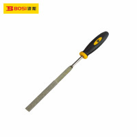 波斯(BOSI)齐头扁锉金刚石锉钢锉金属锉刀打磨工具 BS506140(3×140MM)