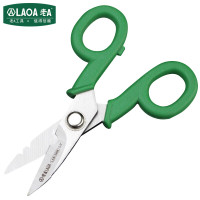 老A(LAOA)电工剪不锈钢多功能剪刀5.5英寸 LA813406