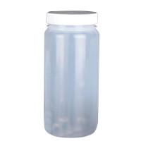 垒固 聚丙烯大口圆瓶塑料PP聚丙烯可高温灭菌广口瓶半透明样品瓶规格齐全 PP半透明500ml(5个)