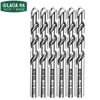 LAOA老A LA162100 麻花钻头高速钢不锈钢钻头金属开孔器8.1mm 6支装