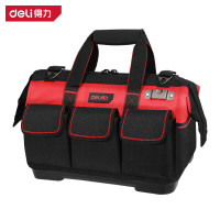 得力(deli)DL430318 双层加强型塑底工具包耐磨多功能大容量便携手提电工包