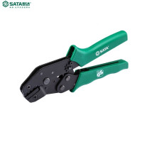 世达(SATA)排线压线钳冷压钳接线钳子压接钳端子钳7.5英寸(0.5-6mm²)精密裸端子钳91116