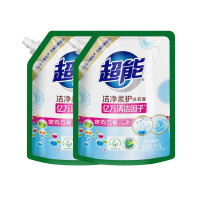 超能植翠洗衣液(鲜艳亮丽)洗衣液低泡易漂鲜艳亮丽洁净柔护自然清香 1kg*2