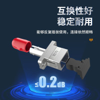 胜为光纤耦合器法兰盘 FC-SC 10个/装OCFS-1010光纤法兰盘 单工直通 FC-SC 带防尘盖 锌合金镀镍银色