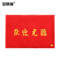 安赛瑞 PVC丝圈防滑地垫 欢迎光临地垫 丝圈除尘地垫 入户脚垫 欢迎地垫(欢迎光临)60×90cm 12213
