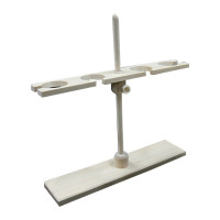 垒固 有机玻璃分液漏斗架耐酸碱漏斗架可调节木漏斗架实验教学器材 可升降木漏斗架分液型4孔