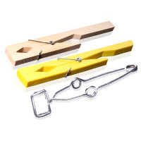 垒固 塑料试管夹 木试管夹 实验器材不导热夹具 教学仪器试管夹子 木质试管夹