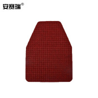 安赛瑞 小便池地垫 办公商场酒店吸水防滑尿斗垫 40×60cm 公共卫生间脚垫 方钻红色六边形26815