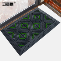 安赛瑞 室外镂空除尘地垫 EVA拼接门垫商场刮泥防滑脚垫 三刷灰底两绿中灰长60cm宽120cm厚2.5cm 23351