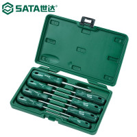 世达(SATA)09305 8件A系列花型螺丝刀组套米字型螺丝刀带磁性螺丝批套装