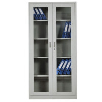 東業家具 加厚钢制资料柜档案柜储物柜通玻对开门文件柜 1100*390*1800mm 公差±20mm