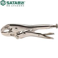 世达(SATA)71101 圆口带刃大力钳不易变形钳子防滑防夹铁皮钳省力钳夹持