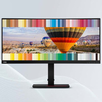 联想ThinkVisionT34W-3034英寸21:9超宽窄边框4K高清曲面显示器旋转升降Type-C接口
