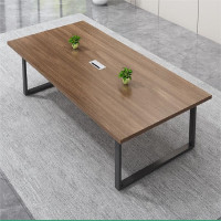 東業家具(DONGYEFURNITURE)会议桌现代简约办公桌长条桌员工桌会议桌椅组合2.0米+6把椅子