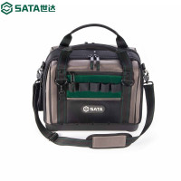 世达(SATA)双开口便携背包工具包加厚帆布涤纶布多功能五金工具包维修工具包17英寸95189