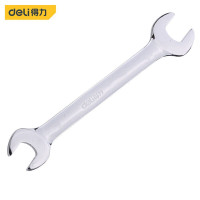 得力(deli)DL33313 专业级镜面双开口扳手 双头呆扳手 板子汽修机修工具 13X15MM