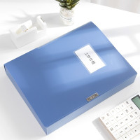 得力(deli) 5683-55mm ABA系列粘扣式档案盒A4 蓝色 1个