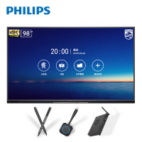 飞利浦98英寸4K安卓系统电脑视频会议教学商用电视触摸显示屏大屏98BDL2352T包含ops. 电脑模块壁挂架安装