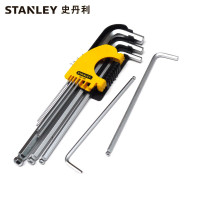 史丹利STANLEY 9件套公制加长球头内六角扳手1.5-10mm 六棱内六方螺丝刀L型 STMT94158-8-23