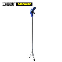 安赛瑞 商用铝合金直杆垃圾夹 环卫保洁长柄垃圾钳 铝合金直杆式取物器清洁工具长80cm(5把装)10679