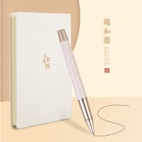 得力(deli)钢笔签字笔宝珠笔 颐和园礼盒套装 商务送礼 教师节礼物男女生日 0.5mm子弹头白色 SG900