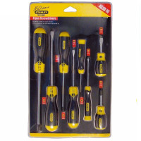 史丹利(STANLEY)螺丝刀套装胶柄十字一字螺丝刀起子组家用梅花螺丝批组套8件套 92-004-23