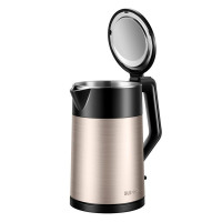 苏泊尔(SUPOR)水壶热水壶 全钢无缝双层防烫电热水壶 开水壶 304不锈钢烧水壶 SW-15S29A 香槟金