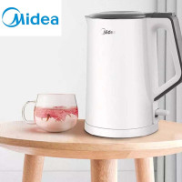 美的(Midea)电水壶304不锈钢水壶开水壶暖水壶烧水壶电热水壶 双重防烫大容量 HJ1522