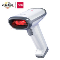 得力(deli)14950 条码扫描器 有线一二维扫码枪 影像式商超快递医院仓库商品条码扫描枪 (白)