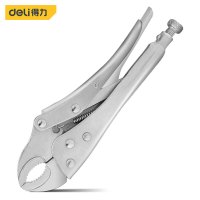 得力(deli)DL2001-5 圆口大力钳 加力钳 手动压力钳 夹钳 固定钳 5寸