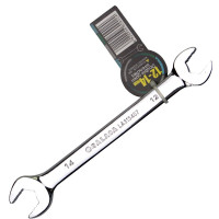 老A(LAOA)LA315407 双开扳手镜抛双头两用开口扳手呆扳手铬钒钢12mm/14mm