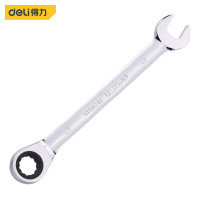 得力(deli)DL34113 镜面全抛光棘轮两用快扳 开口梅花呆扳手 板子汽修机修工具 13MM