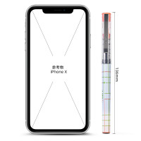 得力(deli)直液笔 0.5mm全针管签字笔中性笔 学生走珠笔水笔 黑色 12支/盒 黑S658