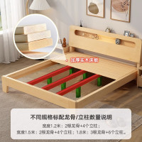 中伟(ZHONGWEI)双人床主卧室实木床出租房用简约现代公寓床1.5米床