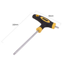 得力(deli)DL2277 公制T型球头内六角扳手 螺丝刀 内六方扳手 10MM