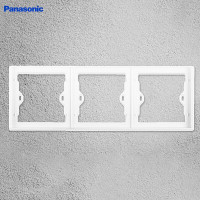 松下(Panasonic)开关面板三联联排墙壁边框面板悦宸系列WMWM6823白色
