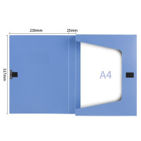 得力(deli) 5681 25mm ABA系列粘扣式档案盒A4 蓝色