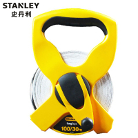 史丹利STANLEY 公英制长卷尺30m 盘式玻璃纤维皮卷尺30米 盒尺木工钢卷尺 STHT34791-8-23 企业专