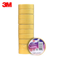 3M 1500#电工胶带电气绝缘胶带 PVC电工胶布 无铅600V 防潮耐酸碱 黄18mm*10m*0.13mm 10卷
