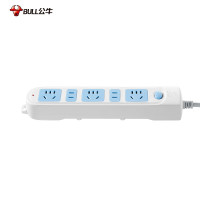 公牛(BULL)新国标插座/插线板/插排/排插/接线板/拖线板 5位总控全长5米 GN-608 10A 250V 15