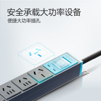 公牛(BULL)GNE-108DT 16A防雷PDU机柜插座 插排 8位总控 长1.8米