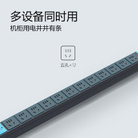 公牛(BULL)GNE-10C0 PDU机柜插座/插线板/插排/排插/接线板/拖线板 12位总控全长3米