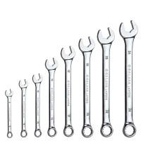 老A(LAOA)LA317308 镜抛梅开两用扳手套装梅花开口扳手组8件套 铬钒钢8-24mm