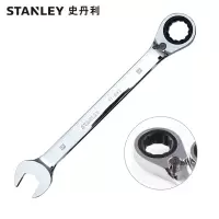 史丹利STANLEY 公制精抛光双向棘轮开口两用快扳手10mm 梅花扳手快速板手汽修工具 85-933-1L-22 企业