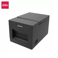 得力(deli)DL-581PS票据打印机(黑) 收银热敏小票机 有线连接 美团外卖饿了么打印机自动接单出单