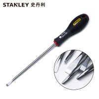 史丹利STANLEY 三色柄一字螺丝批5.5x150mm 家用螺丝刀起子改锥多功能维修工具 65-483-14 企业定制