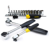 史丹利(STANLEY)95-893-1-22 12.5MM系列强力型双色柄棘轮扳手 大飞扳手 汽修工具