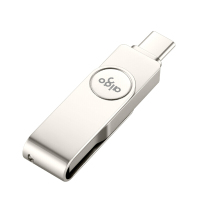 爱国者(aigo)U356 Type-C USB3.1 手机U盘 炫酷高速款 银色 双接口手机电脑用 128GB
