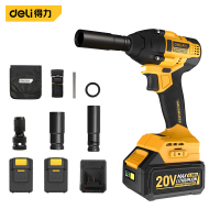 DeLI得力20V400N.m无刷锂电扳手冲击扳手4Ah双电 DL-CB20-W2D4