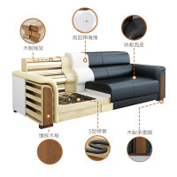 中伟 办公沙发商务接待沙发办公室会客沙发三人位